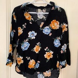 Floral long sleeve shirt